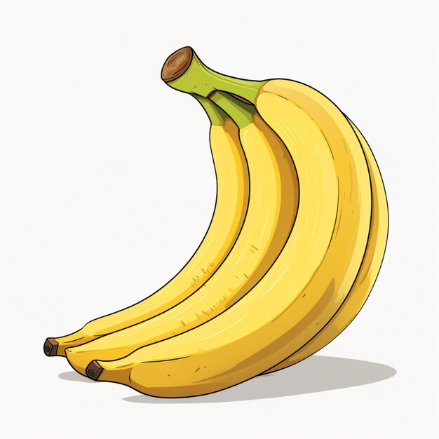 Photo there is a bunch of bananas that are on a table generative ai