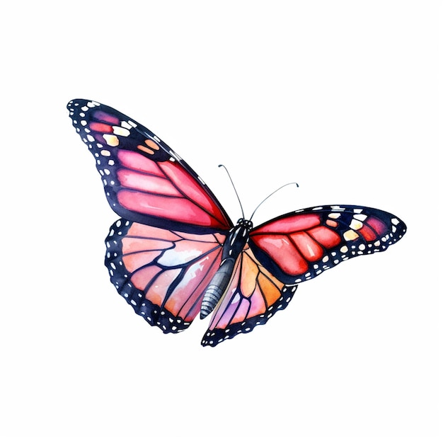 there is a butterfly that is flying in the air generative ai