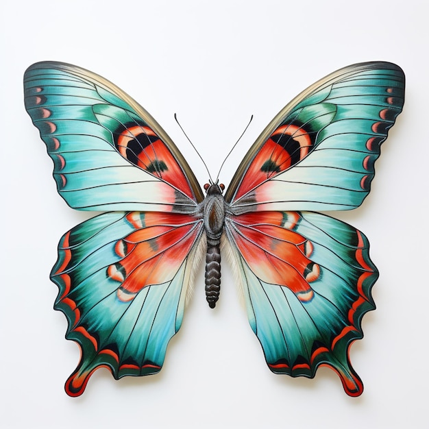 there is a butterfly that is painted on the wall generative ai