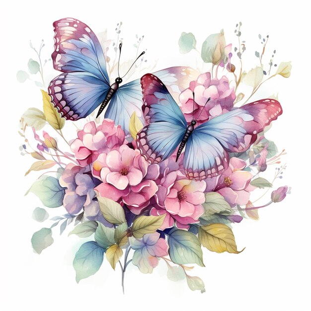 There is a butterfly that is sitting on a flower generative ai