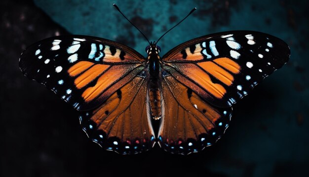 there is a butterfly that is sitting on a tree branch generative ai