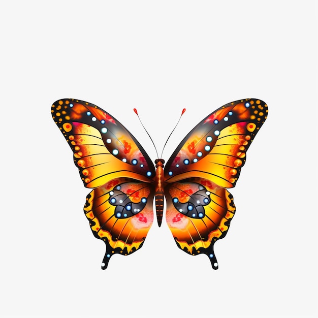There is a butterfly that is sitting on a white surface generative ai