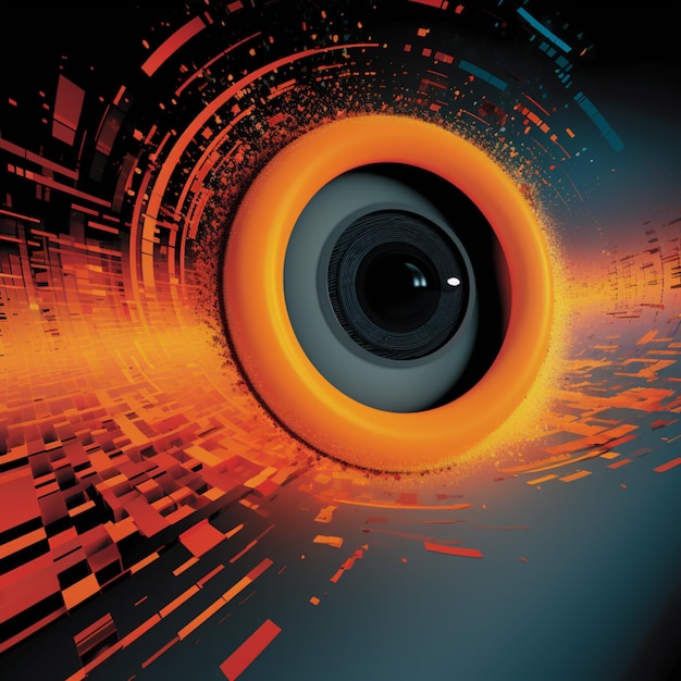 Premium AI Image | there is a camera lens that is in the middle of a …