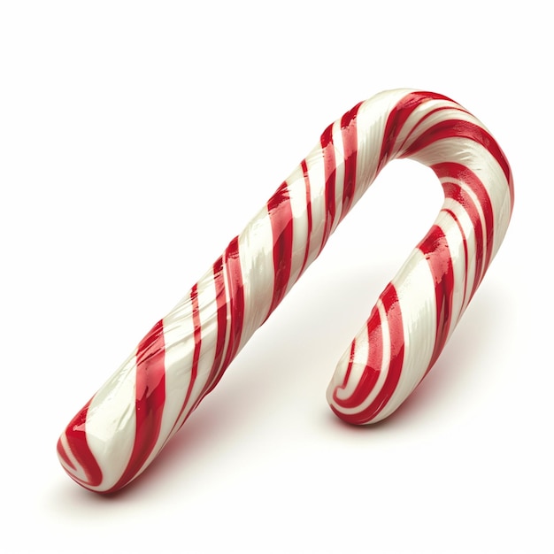 there is a candy cane that is red and white with a stripe generative ai