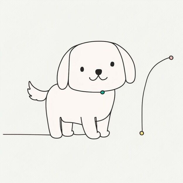 there is a cartoon dog that is standing next to a ball generative ai