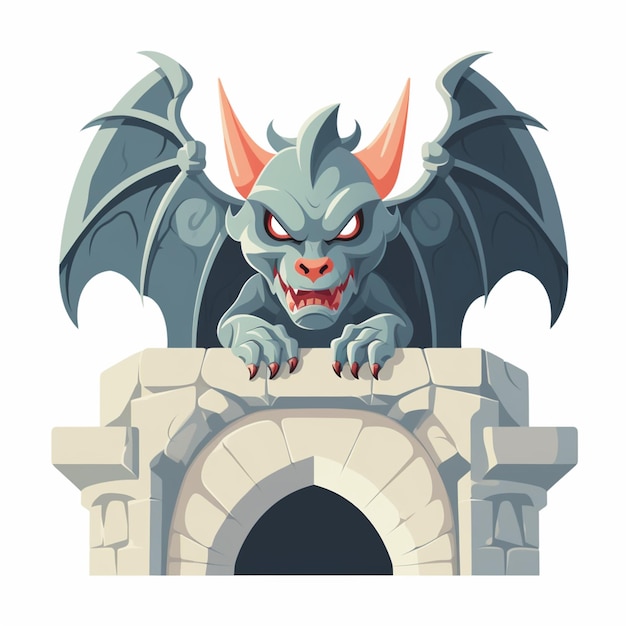 there is a cartoon image of a dragon on a castle wall generative ai