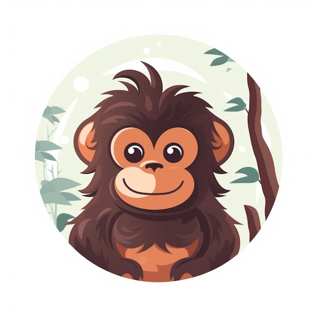 There is a cartoon monkey with a big smile on his face generative ai