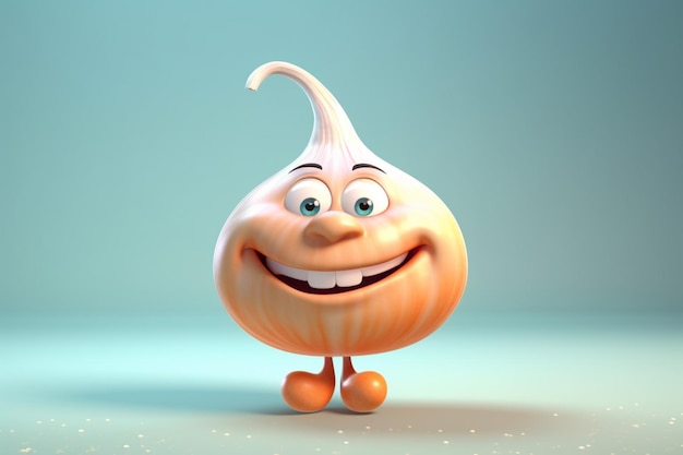 there is a cartoon onion with a big smile on it generative ai