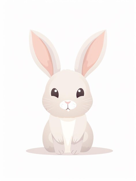 There is a cartoon rabbit sitting down with its eyes closed generative ai