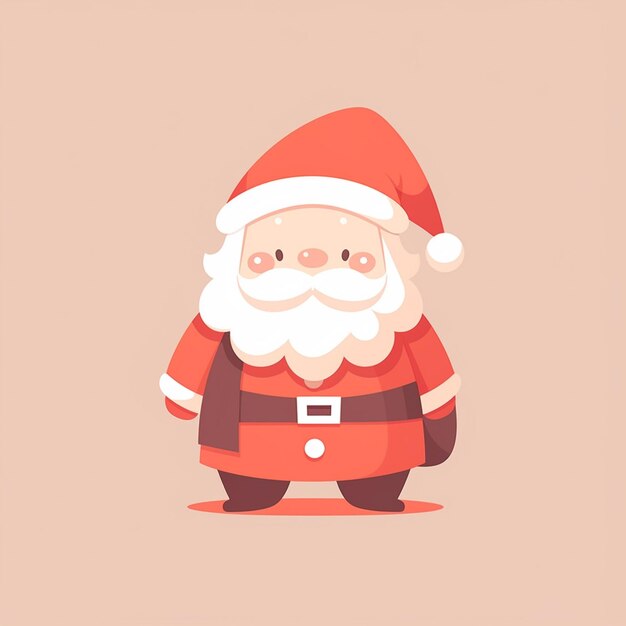 There is a cartoon santa claus standing with a bag of presents generative ai