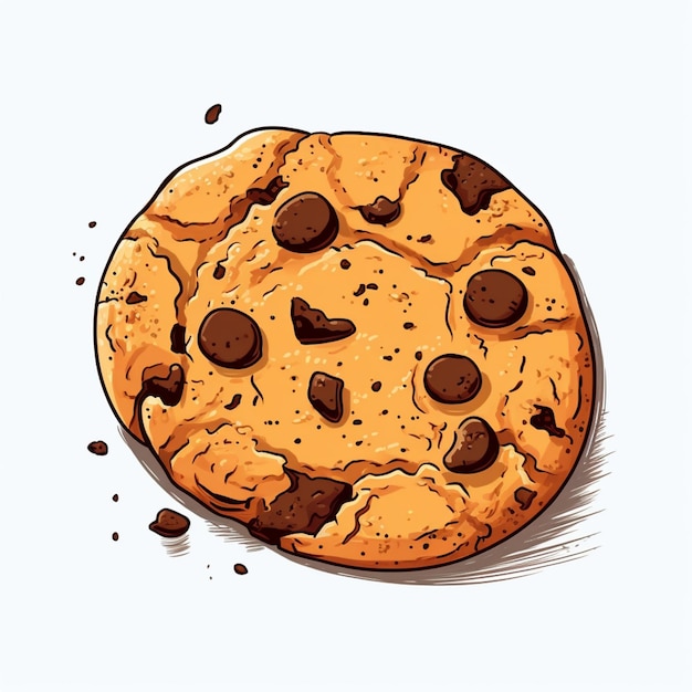 There is a chocolate chip cookie with chocolate chips on it generative ai