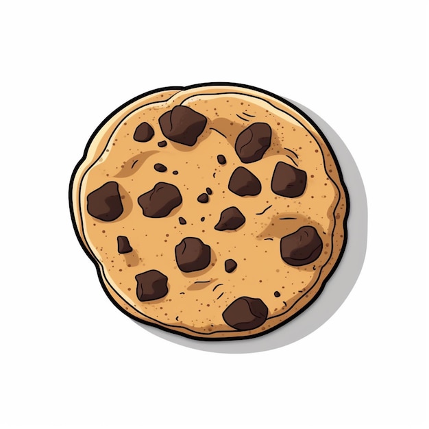 There is a chocolate chip cookie with chocolate chips on it generative ai