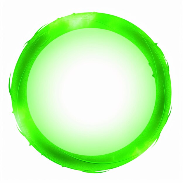 There is a circular mirror with a green leaf pattern on it generative ai