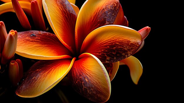 There is a close up of a flower with a black background generative ai