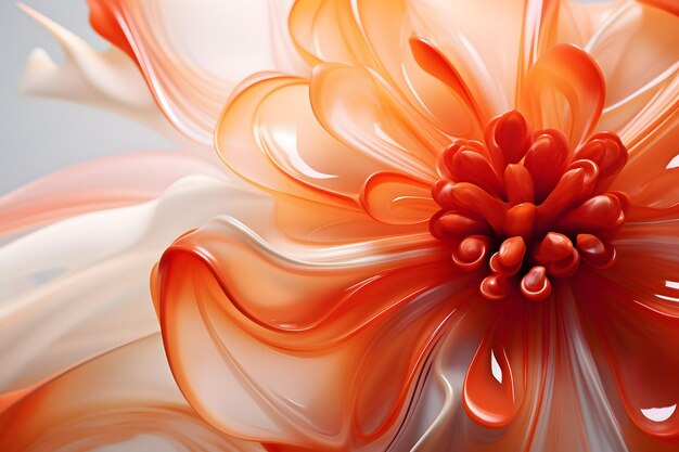 there is a close up of a flower with orange petals Generative AI