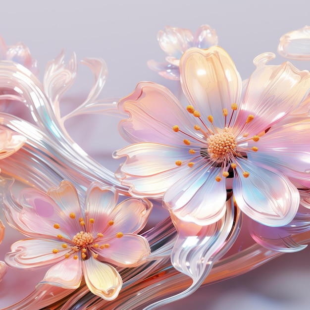 there is a close up of a flower with a pink background generative ai