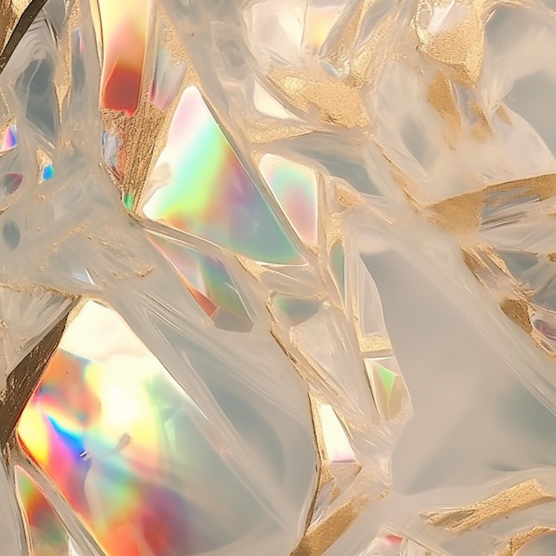 there is a close up of a glass with a lot of colors generative ai