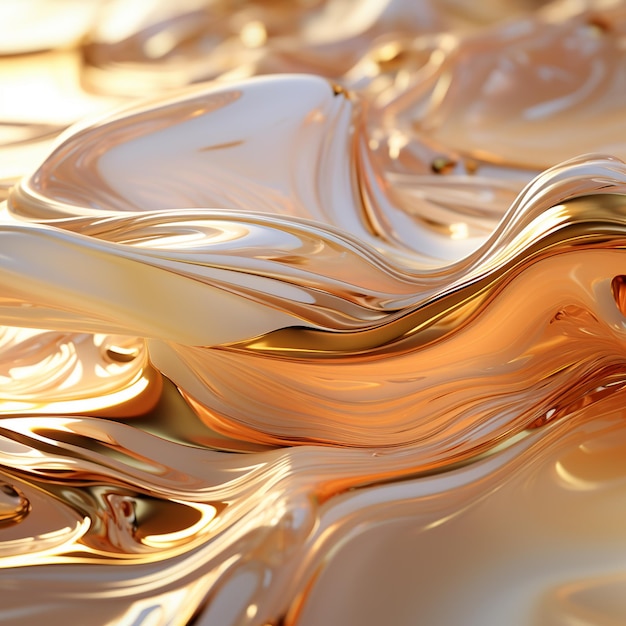 there is a close up of a gold and white marble generative ai