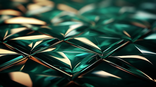 there is a close up of a green glass surface with a diamond pattern generative ai