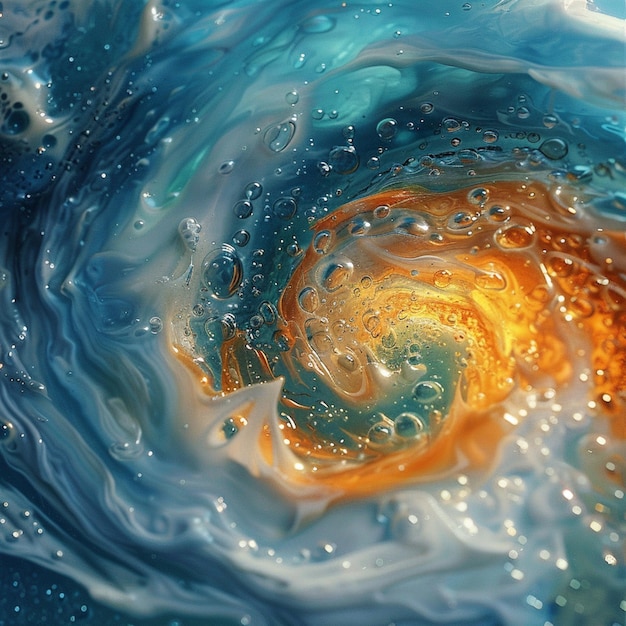 there is a close up of a painting of a swirl generative ai