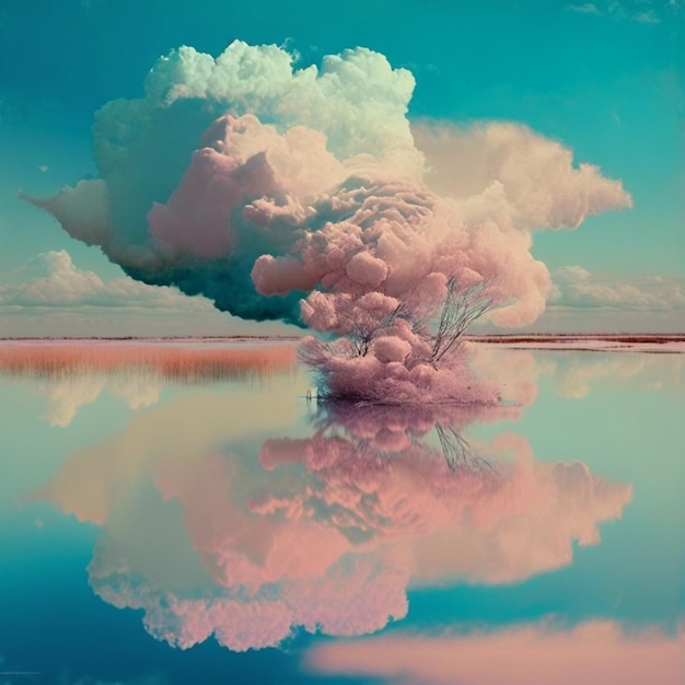 There is a cloud that is floating in the water generative ai