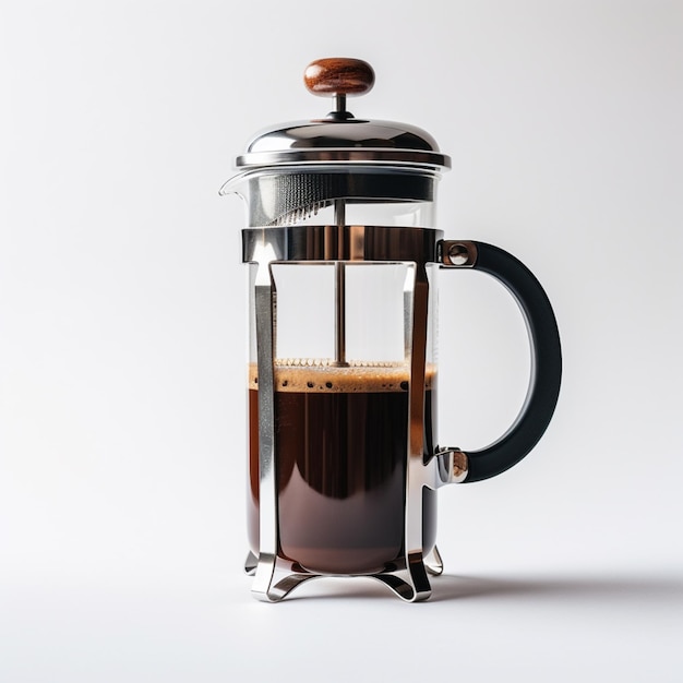 Photo there is a coffee pot with a glass lid and a handle generative ai