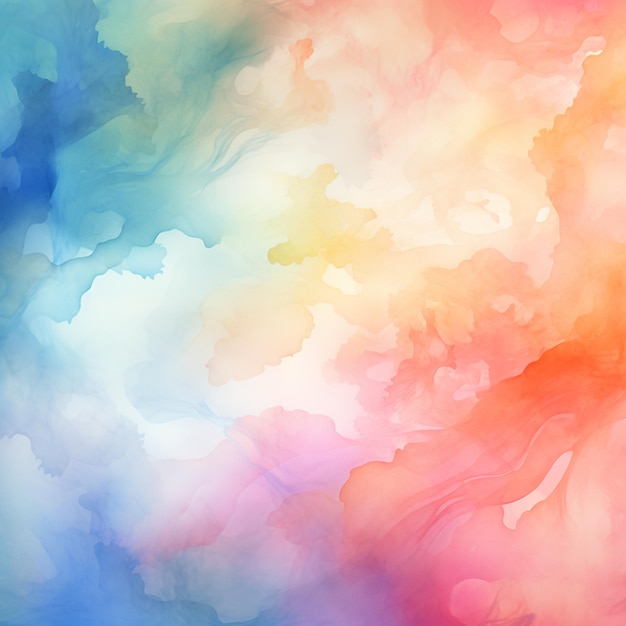 There is a colorful background with a lot of watercolor paint generative ai