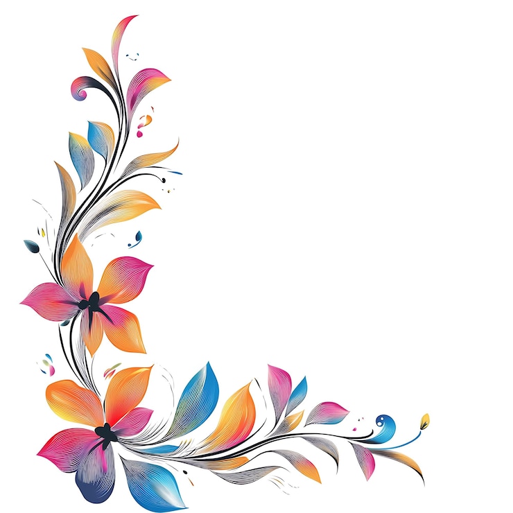 Photo there is a colorful flower design on a white background