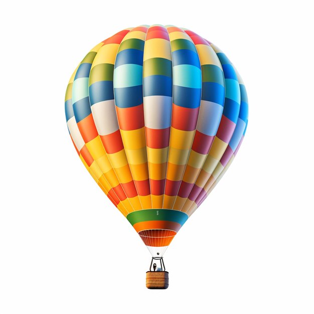 there is a colorful hot air balloon flying in the sky generative ai