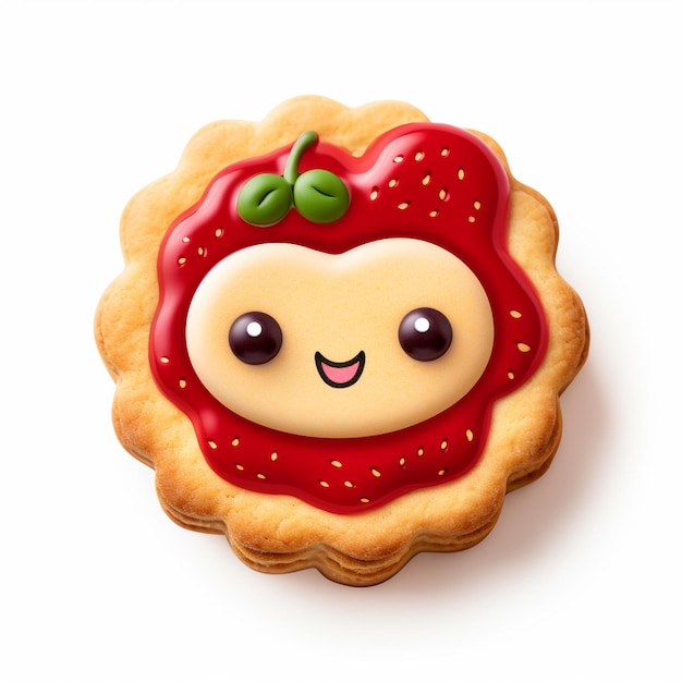there is a cookie with a smiling face on it generative ai