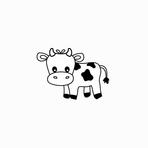 there is a cow that is standing in the grass generative ai