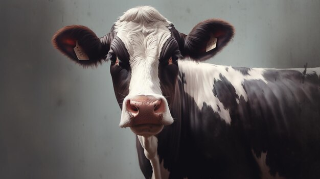 There is a cow that is standing in the room generative ai