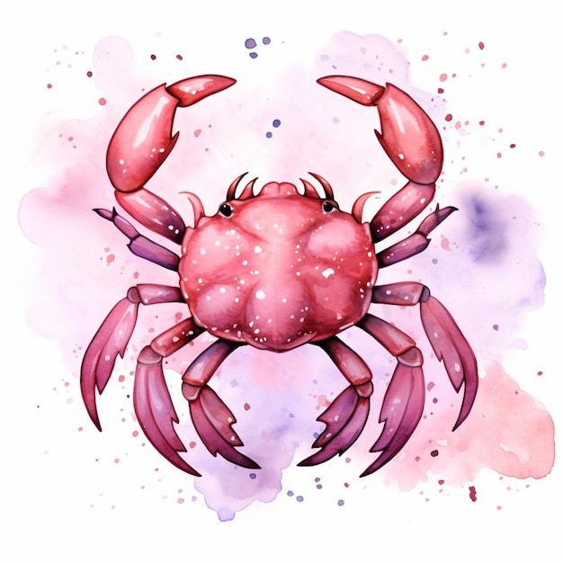there is a crab that is sitting on a table generative ai