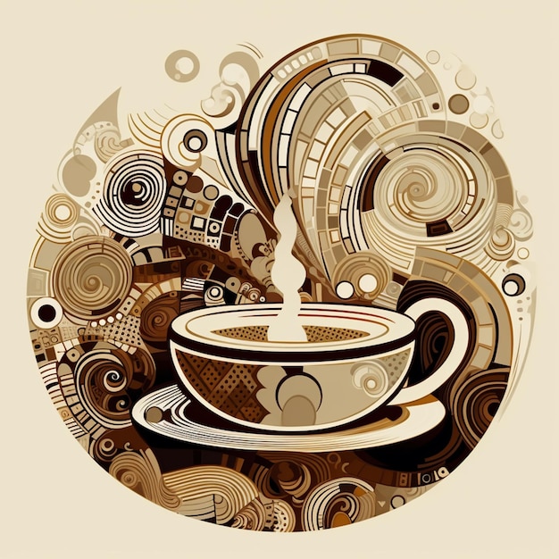 There is a cup of coffee with steam coming out of it generative ai