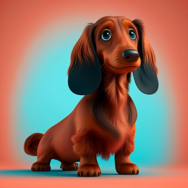 There is a digital painting of a dog with a sad look generative ai