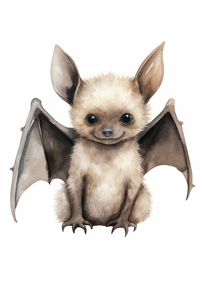 there is a drawing of a bat with a big smile on its face generativ ai