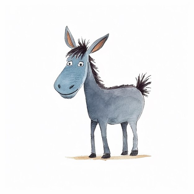 there is a drawing of a donkey with a big smile on its face generative ai