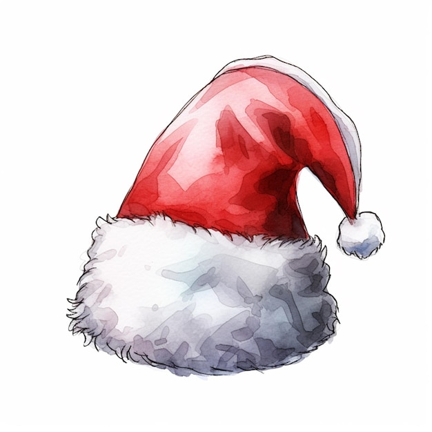 there is a drawing of a santa hat with a furry fur generative ai