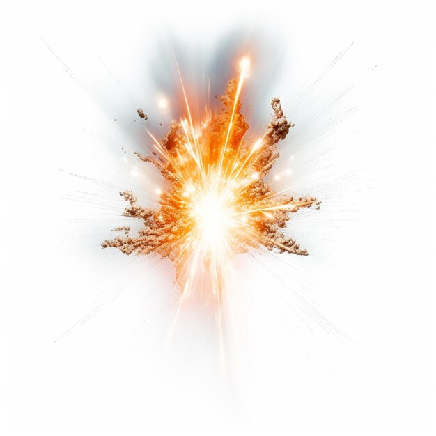 Photo there is a firework that is exploding out of the ground generative ai