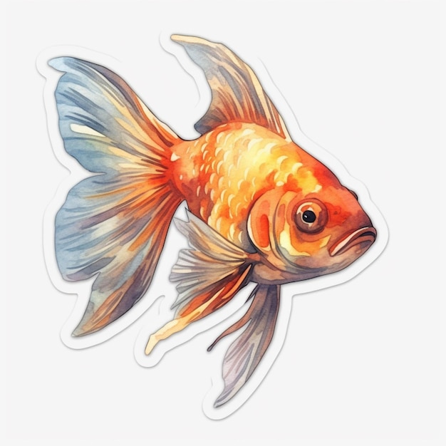 There is a fish that is standing up on a white surface generative ai