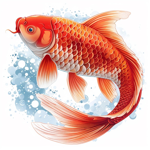 there is a fish that is swimming in the water generative ai