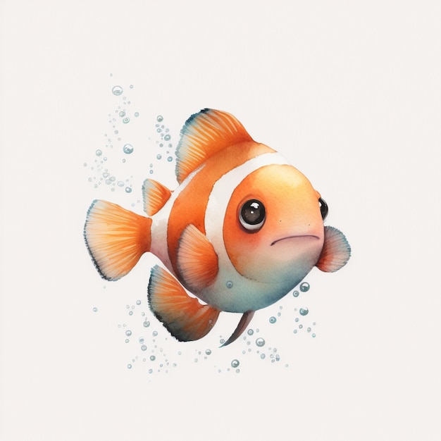 there is a fish that is swimming in the water generative ai