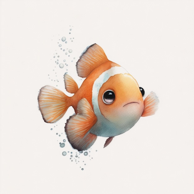 there is a fish that is swimming in the water generative ai