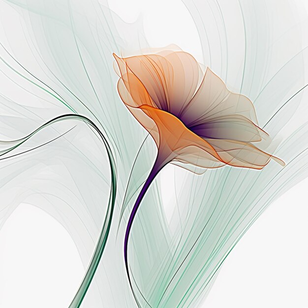 there is a flower that is in the middle of a picture generative ai