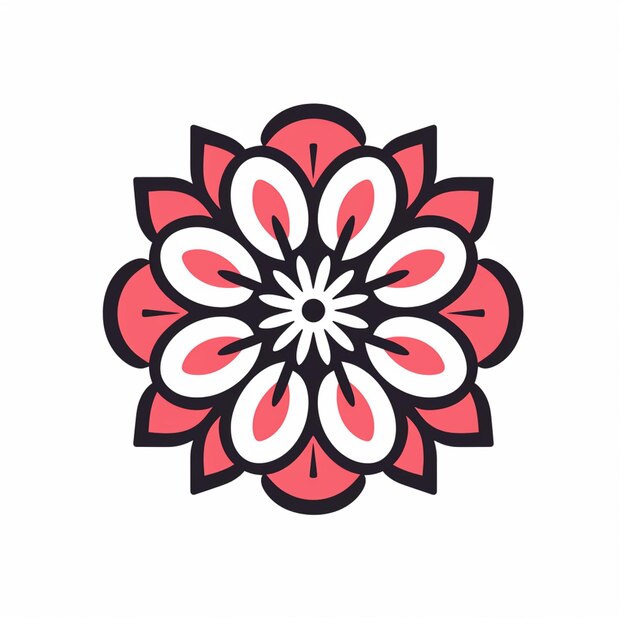 there is a flower that is on the side of a white wall generative ai