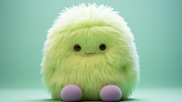 there is a fluffy toy with a big smile on it generative ai