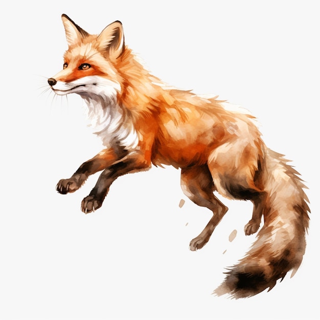 There is a fox that is jumping in the air generative ai