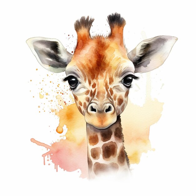 There is a giraffe with a very big nose and a big nose generative ai