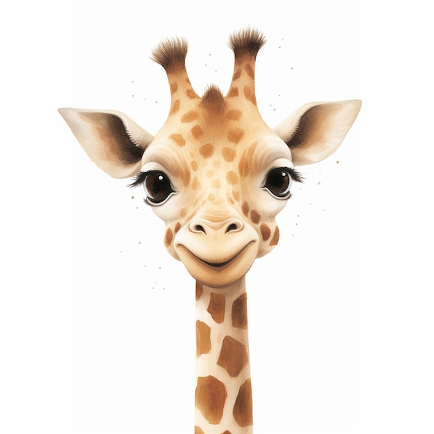 there is a giraffe with a very big smile on its face generative ai