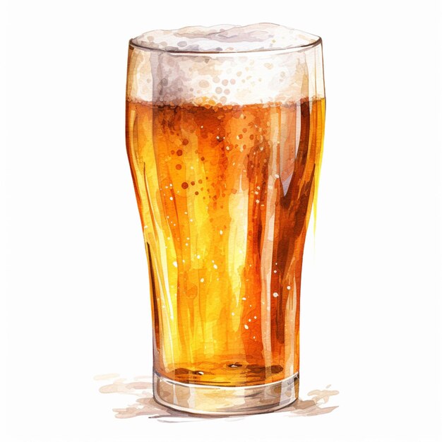 Premium AI Image  A full glass of beer with a foamy foam on it